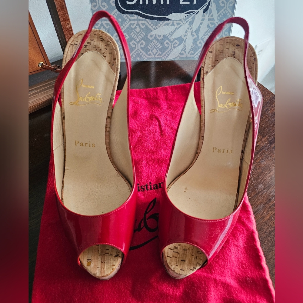 Louboutin Prive sling back heels